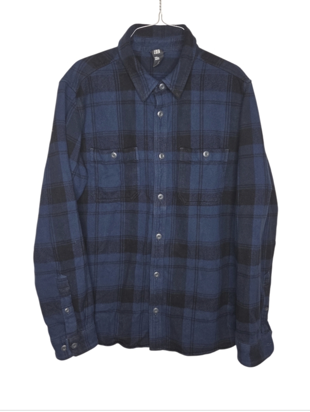 Mountain Hardwear Men's Plusher Heavy Flannel Blue Black Shirt Jacket Size L
